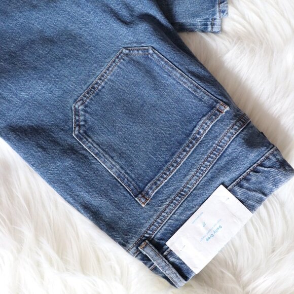 NWT Anthropologie Blue Medium Wash High Rise Straight Leg Jeans Size 27 - Picture 4 of 8